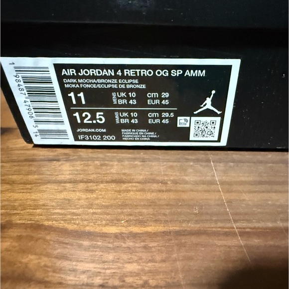 Nike Air Jordan IV A MA MANIÉRE X JORDAN 4 RETRO \'DARK MOCHA\' (IF3102 200) sz 11